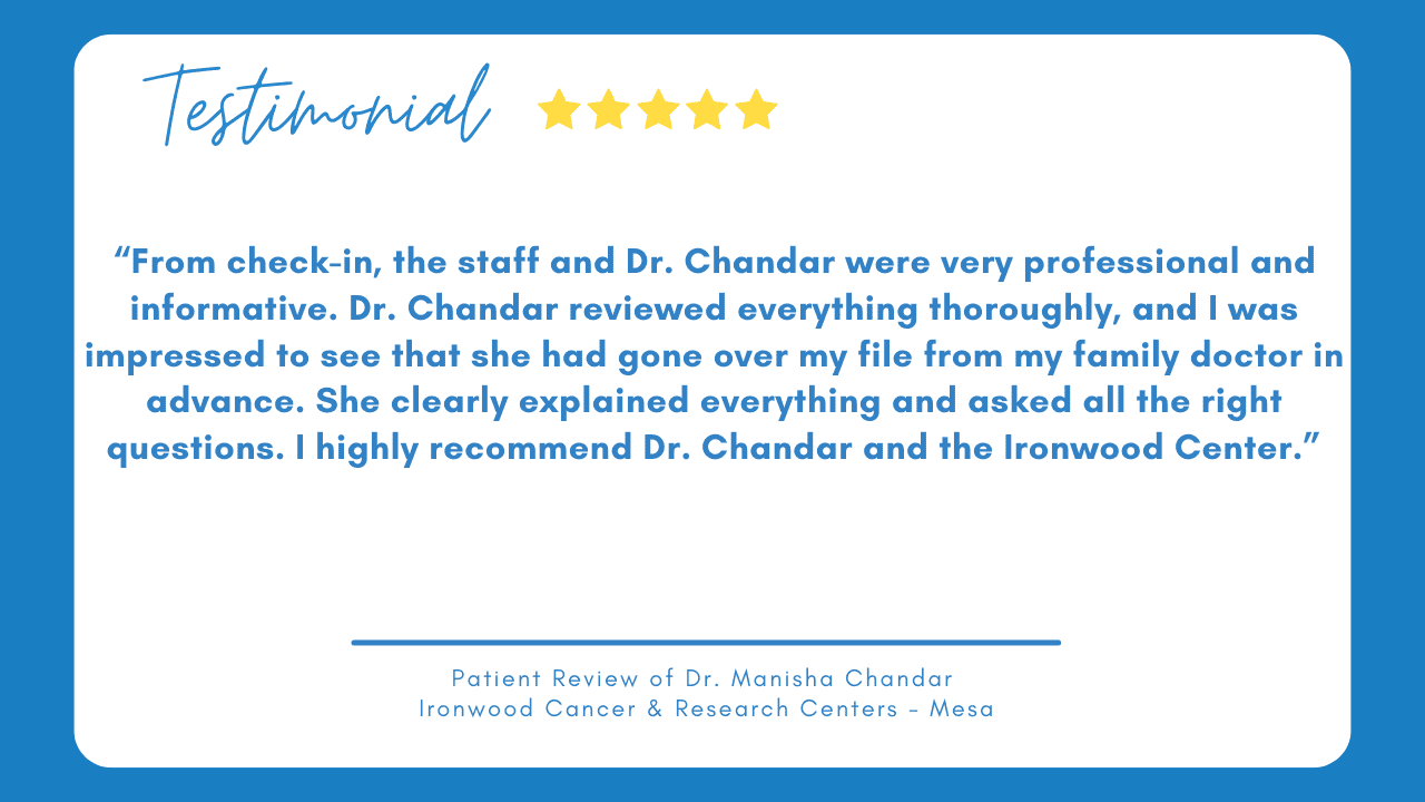 Manisha Chandar Testimonail