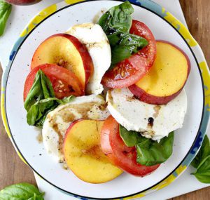 Peach and Basil Salad