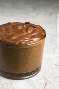 Vegan Dark Chocolate Pomegranate Mousse